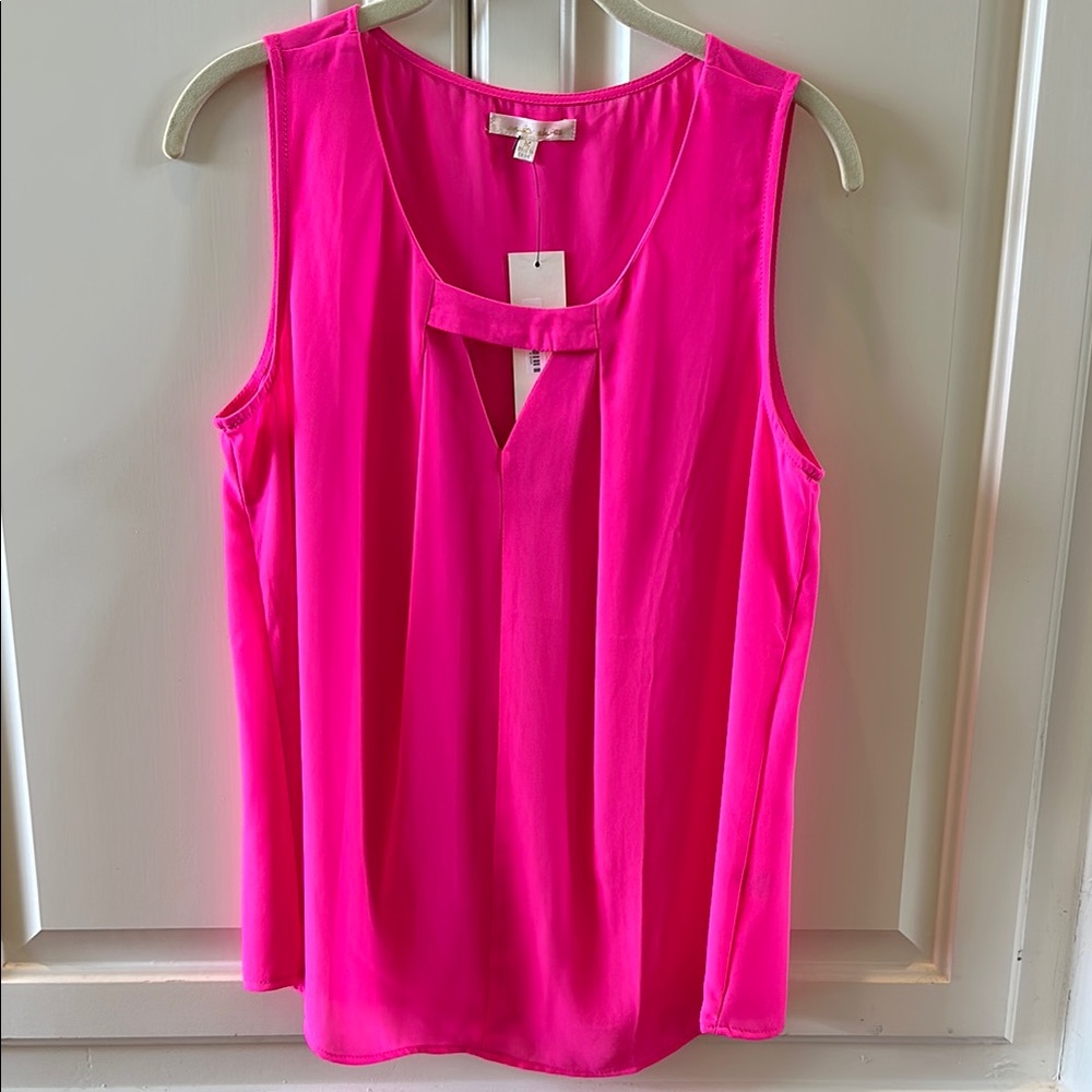 Under Skies Hot Pink Cut Out Tank Top NWT